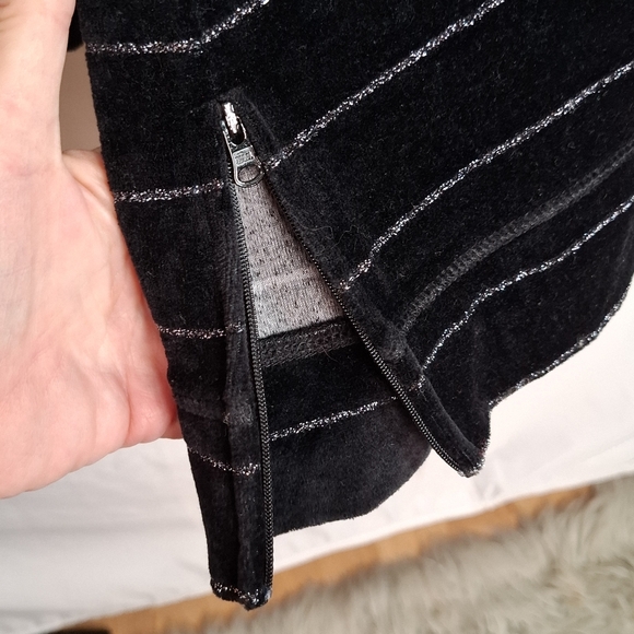 TALBOTS Luxe Metallic Striped Cowl Neck Soft Sweater Tunic size Large - Picture 5 of 7